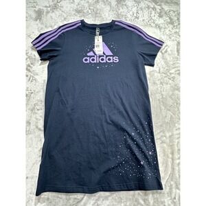 Adidas T-Shirt Dress Women's Size Medium Navy Short Sleeve Brand New With Tags